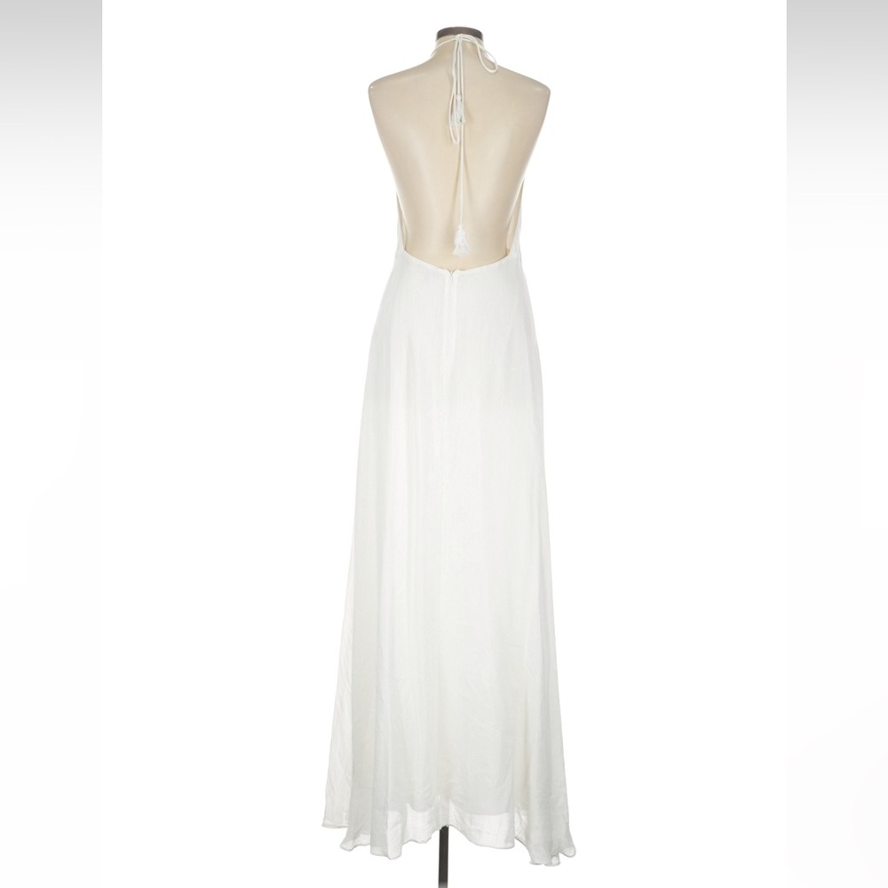 White Halter Maxi Dress - Picture 2 of 5